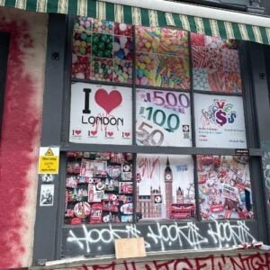 i love london euros candies posters in london camden town